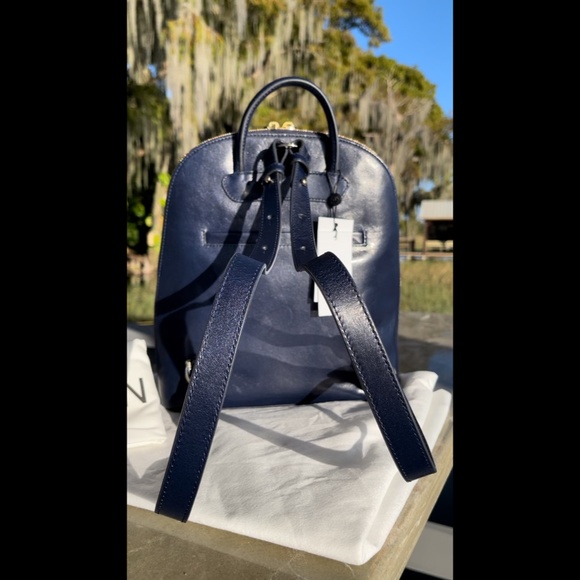 Brahmin - Rosemary Navy Topsail Backpack main image 5